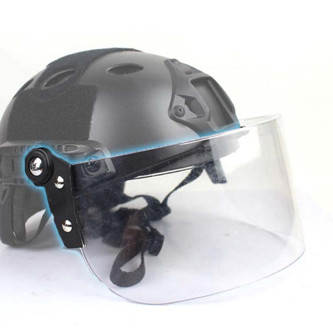 Transparent Windproof Lens Riot Mask Guide Rail Mask for FAST MICH AF Helmet Special CS Anti BB Protection Face ► Photo 1/6