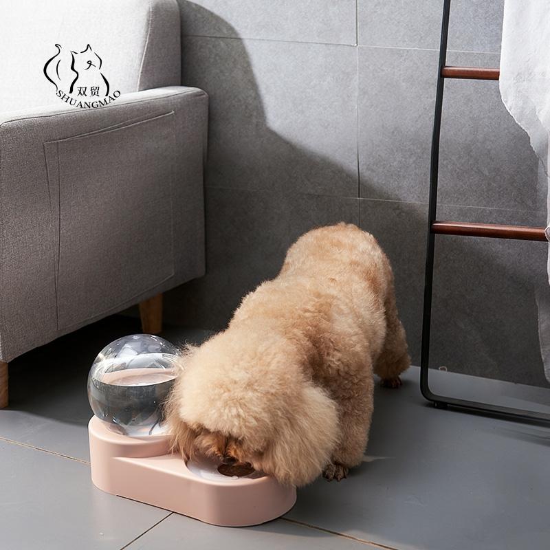 New Bubble Pet Bowls Cat Food Automatic Feeder 1.8L Fountain for Water Drinking Single Large Bowl Dog Kitten Feeding Container ► Photo 1/6