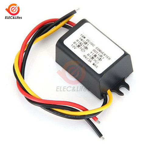 Car Power Buck Converter 12 V to 6 V 3A 18 W High Efficiency Water Converter Step Down Voltage Regulator Volt Power Module ► Photo 1/4