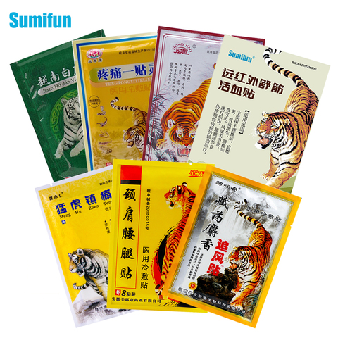 8pcs 7 Different Tiger Blam Chinese Herbal Medical Plasters Shoulder Body Back Neck Arthritis Joint Pain Relief Treatment Patch ► Photo 1/6