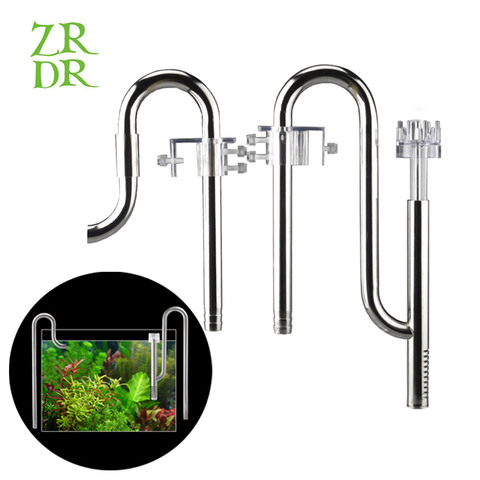 ZRDR Aquarium Lily Pipe with Surface Skimmer Inflow and Outflow Stainless Steel for Aquarium Filter Planted Fish Tank Filter ► Photo 1/6
