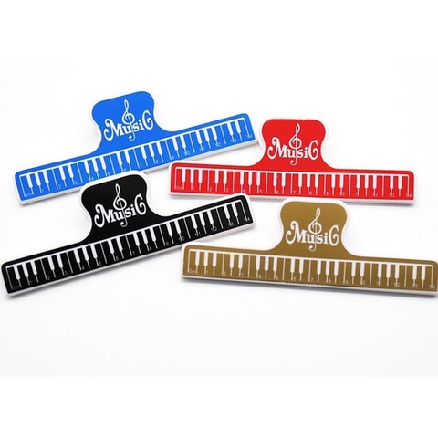 4 Colors 15cm ABS Music Sheet Clip Book Holder Music Score Fixed Clips for  Piano Guitar Violin Viola Cello Performance Practice ► Photo 1/5