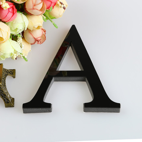 10/15CM Black/Gold/Silver/Red Decorativas Letters 3D Mirror Lettre Home Decor Wall Stickers For Logo Name Party Wedding Letras ► Photo 1/6