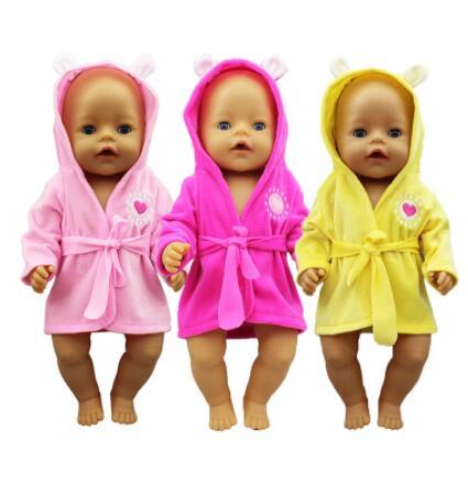 2022 Colorful Bathrobe Suit Doll Clothes Born Baby Fit 17 inch 43cm Doll Accessories For Baby Gift ► Photo 1/6