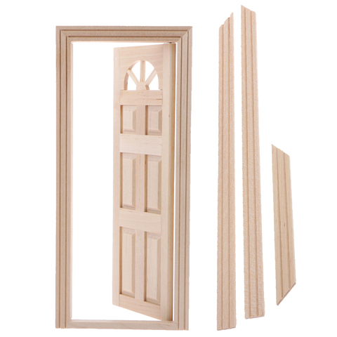 12th Unpainted VICTORIAN FRONT FAIRY DOOR Doll House Miniature DIY Accessory ► Photo 1/6