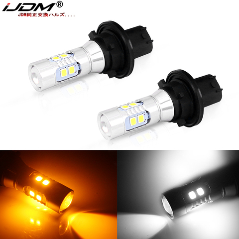 iJDM Amber Yellow CANBUS Error Free SPH24 12272 PH24WY LED Bulbs For Audi Cadillac GMC,etc For Front Turn Signal Lights White ► Photo 1/6