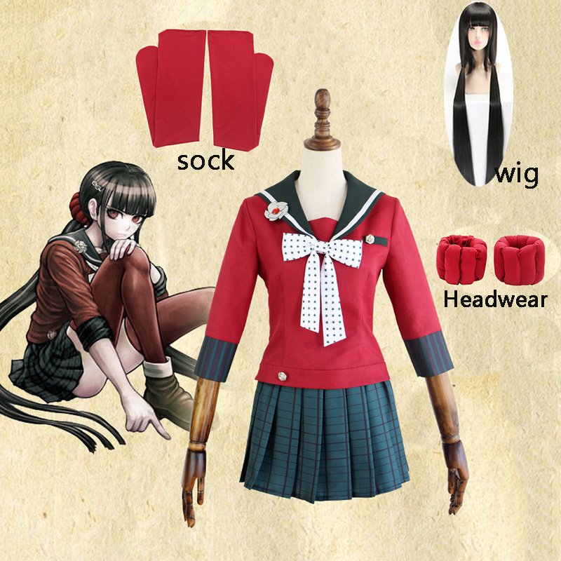 Game New Danganronpa V3 Harukawa Maki Cosplay Costume Women JK School Uniform 