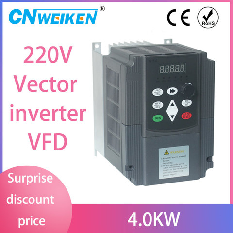 mini Frequency Converter  0.75kw 1.5kw 2.2kw 4kw 5.5kw 7.5kw 220V Single Phase 3 Phase 220V Input VFD Frequency Inverter /VFD ► Photo 1/6