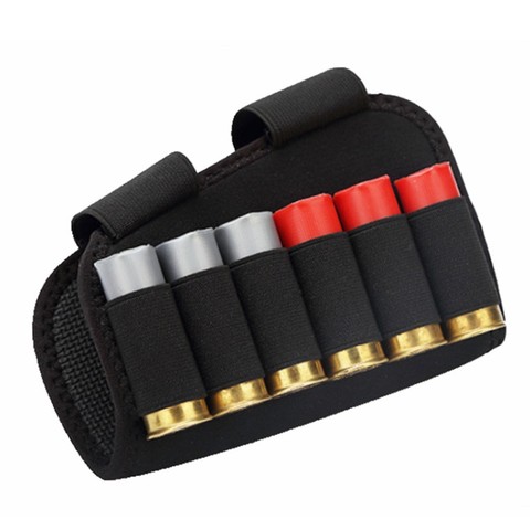 5/6 Round Shell Holder Tactical Shotgun Bullet Carrier Pouch Military 12/20 Bullet Buttstock Shell Carrier Hunting Accessories ► Photo 1/6