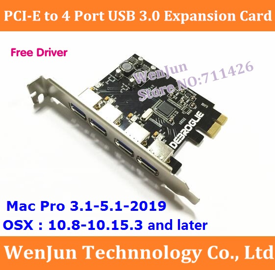 Price History Review On Universal Mac Pro Cableless Super Speed Usb 3 0 Pci E X1 4 Port Expansion Card For Mac Osx 10 8 10 15 3 Windows Macpro Aliexpress Seller Wenjun Technology Co Ltd Alitools Io