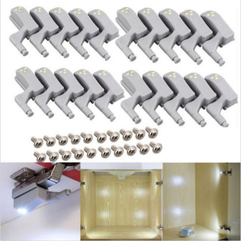 20/10pcs 0.25W Universal LED Under Cabinet Light Cupboard Inner Hinge Lamp Closet Wardrobe Sensor Light Home Kitchen Night Light ► Photo 1/6