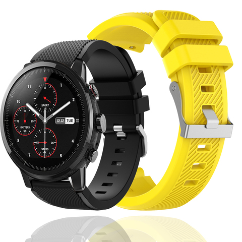 22mm Silicagel Watch Band Strap For Huami Amazfit Stratos GTR 47mm Smart Watch for Amazfit Pace Stratos 2/2S 3 Straps Bracelet ► Photo 1/6