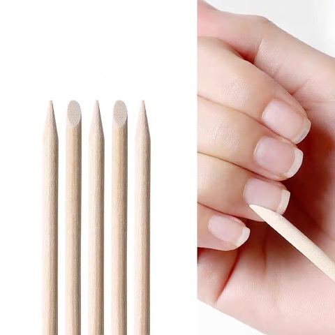 10/100Pcs Cuticle Pusher Wooden Orange Manicure Stick Dead Skin Removal Pedicure Care Set Nail Art Tools ► Photo 1/6