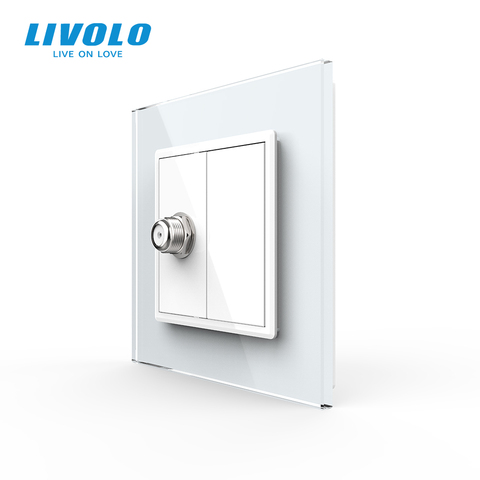 Livolo EU standard Manufacture Crystal Glass Panel,satellite  Wall Outlet Plug Socket ► Photo 1/6