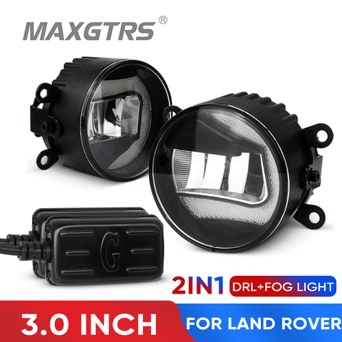 2x 2IN1 3.0 inch Fog LED Lights Assembly Daytime Running Light DRL For LAND ROVER Discovery 4 Freelander 2 Range Rover Sport ► Photo 1/6