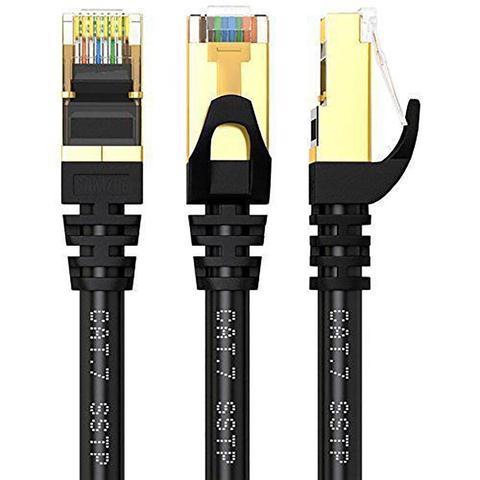Cat 7 U/FTP Gold Plated Shielded 10Gbps Ethernet RJ45 Network Patch Cable Cord ► Photo 1/6