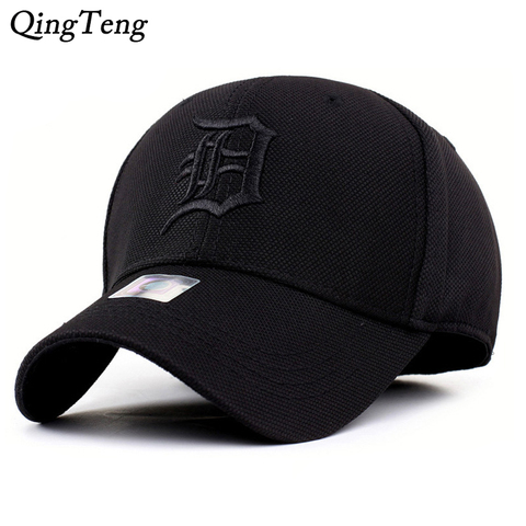 Black Fitted Closed Full Baseball Cap Men Embroidered Letters Snapback Hats Women Gorras Bone Male Trucker Hat Casquette ► Photo 1/6