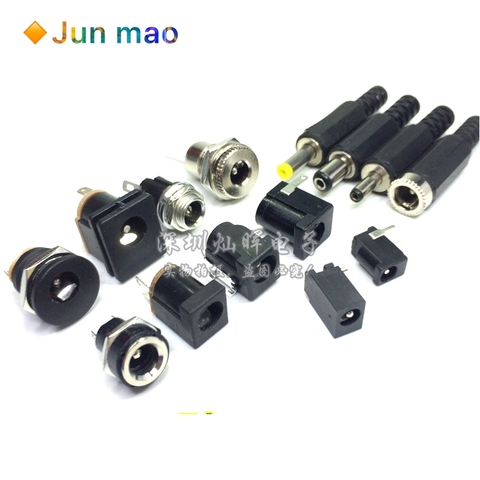 10pcs male and female DC Power plug 5.5*2.1MM 5.5*2.5MM 3.5*1.35MM 5.5*2.1 Jack Adapter Connector Plug Golden DC-022B DC-025M ► Photo 1/6