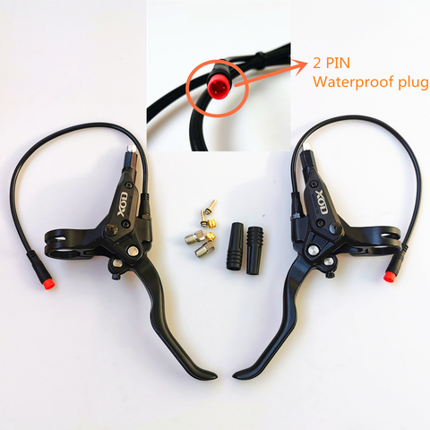 E-Bike Brake DIY assembly Front Rear Brakes EBike Scooter Hydraulic Disc Cut Off Power Brake 2PIN waterproof plug ► Photo 1/6