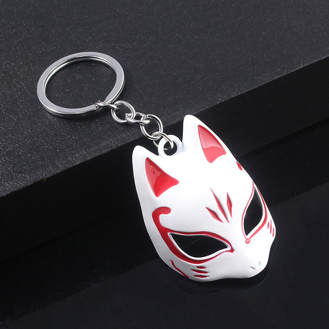 Cartoon Natsume's Book of Friends Fox Mask KeyChain Kitagawa Cat Teacher High Quality Alloy Keyring Men Women Souvenir Gift ► Photo 1/6