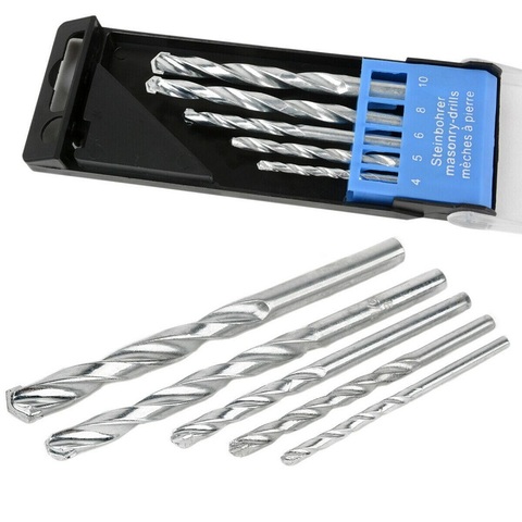 5Pcs Masonry Drills Bit Set  Carbon Steel Masonry Drilling Bit Electric Drill Bit Set For Masonary Concrete Brick 4/5/6/8/10mm ► Photo 1/5