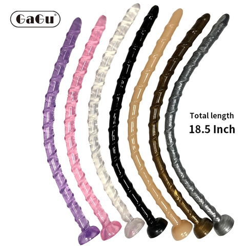 GaGu Super Long Jelly Dildo Anal Butt Plug Sex Toy for Adult Soft Anal Beads Men Prostate Massager Erotic Anus Product For Women ► Photo 1/6