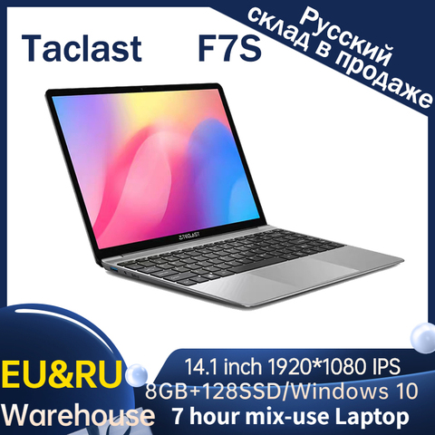Teclast F7S Notebook 14.1“ 8 GB RAM 128 GB SSD Windows 10 Intel N3350 Dual Core 2.4GHz 2.0MP front Camera 7 hour mix-use Laptop ► Photo 1/6