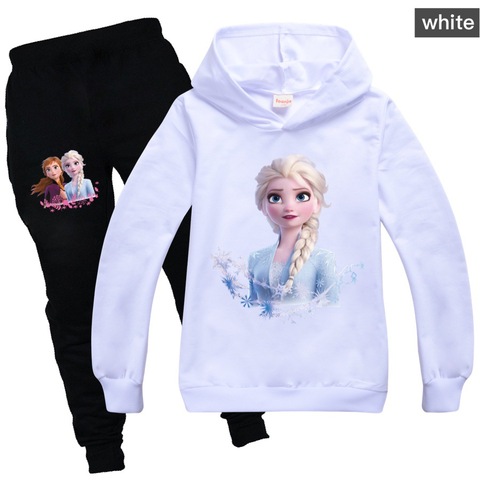 Disney Frozen Kids Tracksuit Girls Clothes Set Frozen Elsa Hoodies and Pants Children Sportwear Clothing Fashion Sport Suit ► Photo 1/6