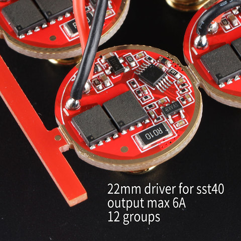 22mm Driver for SST40 ,12groups , max current output 6000mA, Temperature protection management inside ► Photo 1/4