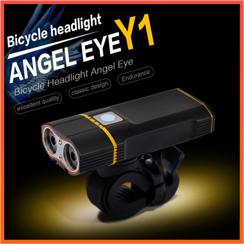 L2x 2 LED 600LM Bicycle Headlight 5 Mode USB Rechargeable 4400mAH Waterproof Night Cycling Lamp Bike Front Light accessories ► Photo 1/6