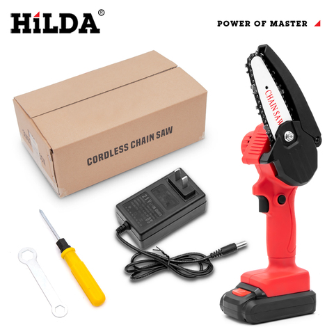 HILDA Electric Saw Cordless Mini Portable Handheld Chain saw Brushless Rotary Tool For Cutting Woodworking Tools ► Photo 1/6