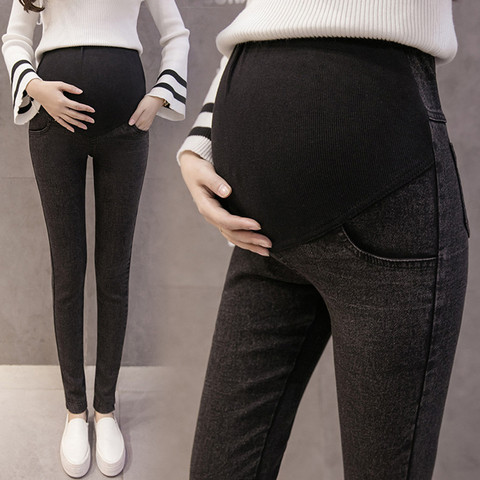 Maternity Pants Jeans Pants Adjustable Waist Slim Pregnant Women Pregnancy Denim Clothes Ropa Mujer Embarazada Premama Enceinte ► Photo 1/6