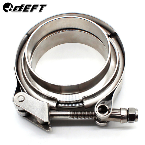 DEFT Quick Release V band Clamp Auto V-band Exhaust Male Female Flange 76mm Vband Clamps Stainless Steel 2