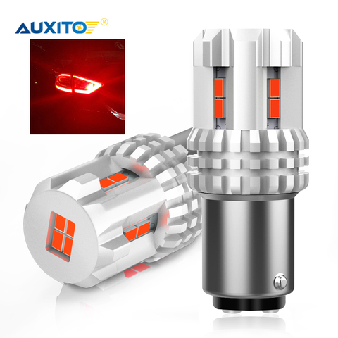 AUXITO 2x 1157 P21/W5 BAY15D LED Canbus Red Yellow Car Brake Lights Tail Bulb for Hyundai Solaris Santa Fe I20 I30 Tucson Accent ► Photo 1/6