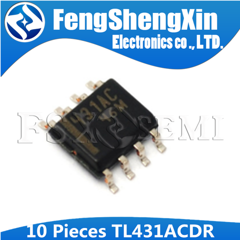 10pcs/lot TL431ACDR TL431AC TL431 431AC SOP-8 ADJUSTABLE PRECISION SHUNT REGULATORS ► Photo 1/1