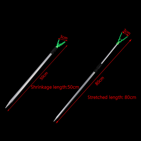 Aluminum Pole Rack Accesssories Holder 2 Sections Adjustable Telescopic V Holder Fishing Rod Sports Stand Bracket ► Photo 1/6