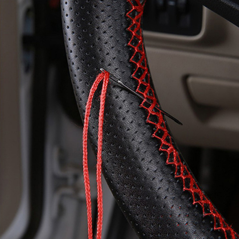 Car Steering Wheel Cover Artificial Leather Car Styling For Peugeot 307 308 407 206 207 3008 406 208 2008 508 408 306 301 ► Photo 1/6