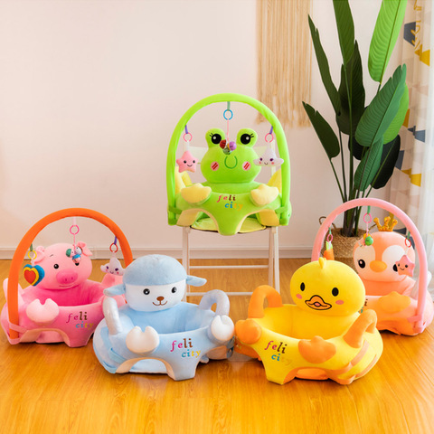 Sofa Set Support Seat Cover Baby Plush Chair Cartoon Learning Sit Plush Chair Toddler Nest Puff Washable With Rod Toys No Fill ► Photo 1/6