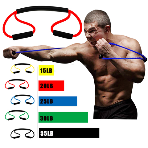 Shadow Boxing Resistance Bands Rubber Speed Training Pull Rope Muay Thai Karate Arm Strength Training for Home Gym Workout ► Photo 1/6