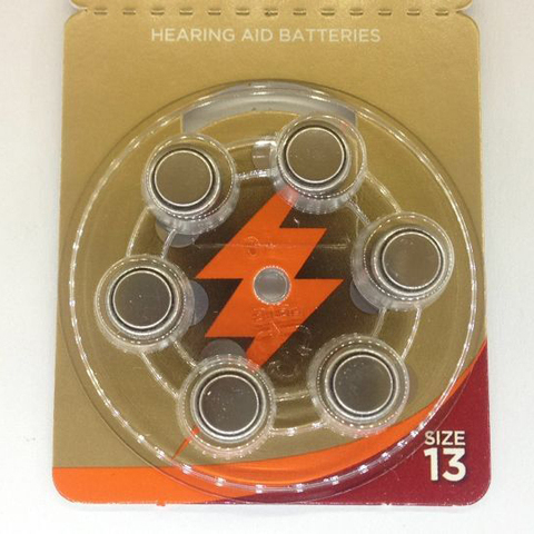 6PCS/LOT   Zinc Air Hearing Aid Batteries 13A A13 13A 13 P13 PR48 Battery A13 for  Hearing aids ► Photo 1/1