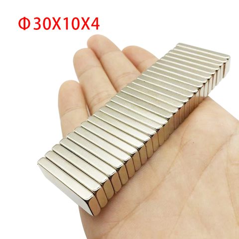 Neodymium Magnet Bar 30x10x4mm Samll Rectangle Magnets Super Strong Powerful Permanent Rare Earth Magnets Imanes Magnetic Strip ► Photo 1/1