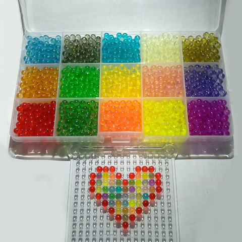 3D puzzle Fuse Beads Magic Water Beads DIY set jigsaw Pegboard kids toys  for Children Girls