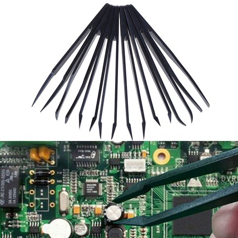 8pcs Anti-static Carbon fiber Electronic Tweezers Kit ESD Plastic Forceps PCB Repair Hand Tools Set ► Photo 1/6