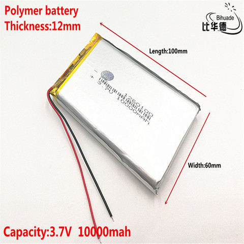 Good Qulity 3.7V,10000mAH,1260100 Polymer lithium ion / Li-ion battery for TOY,POWER BANK,GPS, ► Photo 1/4