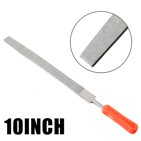 New Diamond Coated Flat File Hand Tool Wood Metal Working Deburring Filing Files Multifuctional Stone Glass Grinding Files 10'' ► Photo 1/6