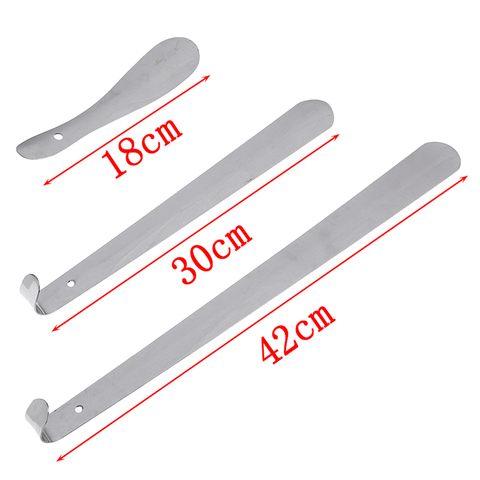 42/30/18cm Durable Professional Stainless Steel Shoe Horns Easy Handle Shoe Horn Spoon Shoehorn Shoe Lifter Tool ► Photo 1/6