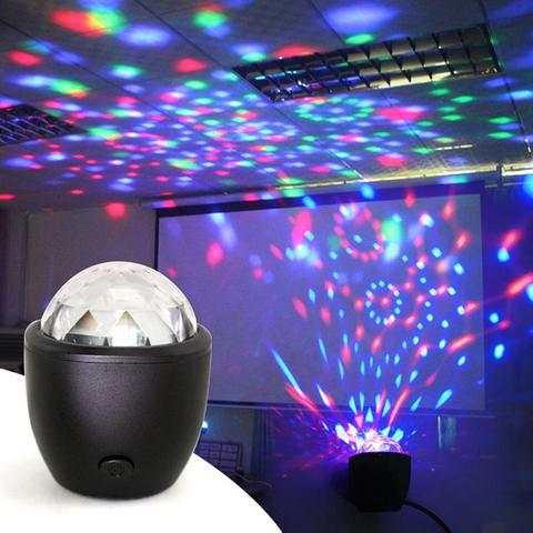 GO FOLLOW Stage Light Disco Ball Magic Effect Lamp Mini Led Voice Activated Ball USB Crystal Flash DJ Lights LW004 ► Photo 1/6