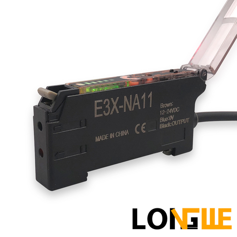 LONGWE Fiber Optic Photoelectric Amplifer Sensor Din Rail Mount for Diffuse Through Beam M3 M4 Fiber Optics E3X-NA11 E3X-NA41 ► Photo 1/6