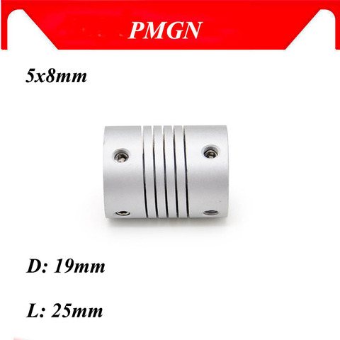 2pcs 5X8MM D19L25 CNC Motor Jaw Shaft Coupler Flexible Coupling OD 19x25mm wholesale 4/ 5/6/6.35/8/9.5/10/12mm ► Photo 1/5