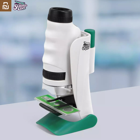 Youpin handheld portable 3 in 1 scientific microscope with LED light 120 times HD Intellectual Toys Exploration ability For Kids ► Photo 1/6